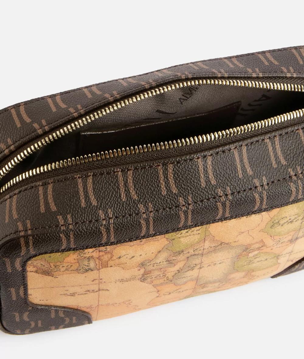 Alviero Martini 1a Classe Geo Iconic Mix Tracollina Reporter Cioccolato