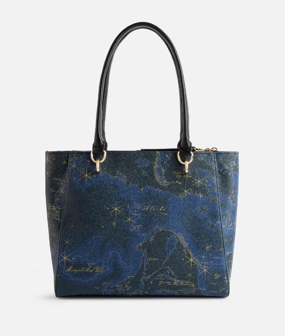 Alviero Martini 1a Classe Geo Midnight Borsa Shopping Blu Notte