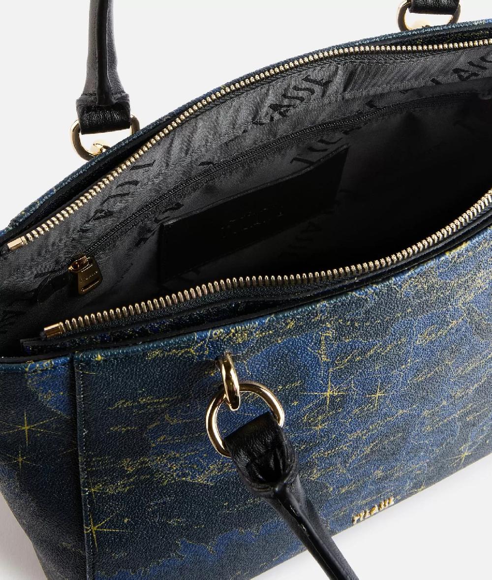 Alviero Martini 1a Classe Geo Midnight Borsa Shopping Blu Notte