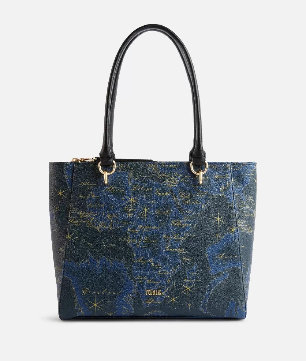 Alviero Martini 1a Classe Geo Midnight Borsa Shopping Blu Notte