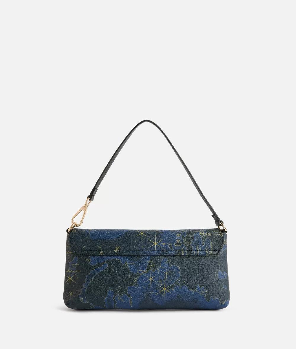Alviero Martini 1a Classe Geo Midnight Pochette Con Patta Blu Notte