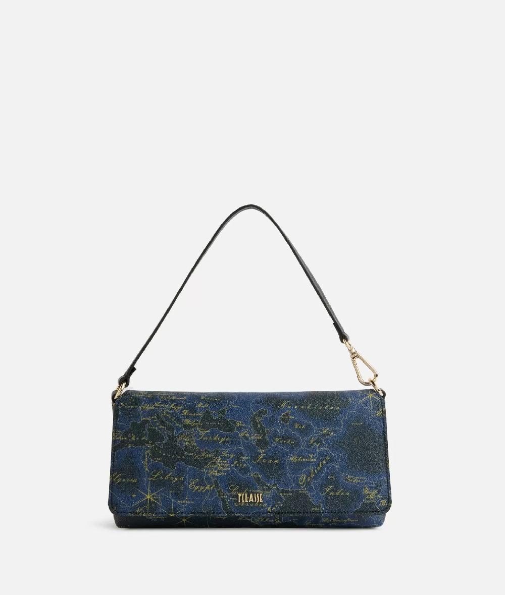Alviero martini 1a classe Geo Midnight pochette con patta Blu Notte
