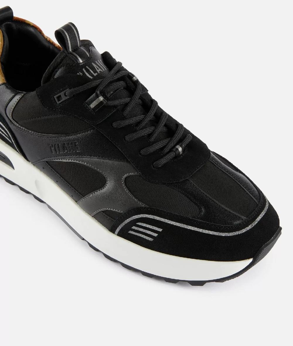 Alviero Martini 1a Classe Geo Road Abu Dhabi Sneakers In Nylon Ed Eco Nappa Nere