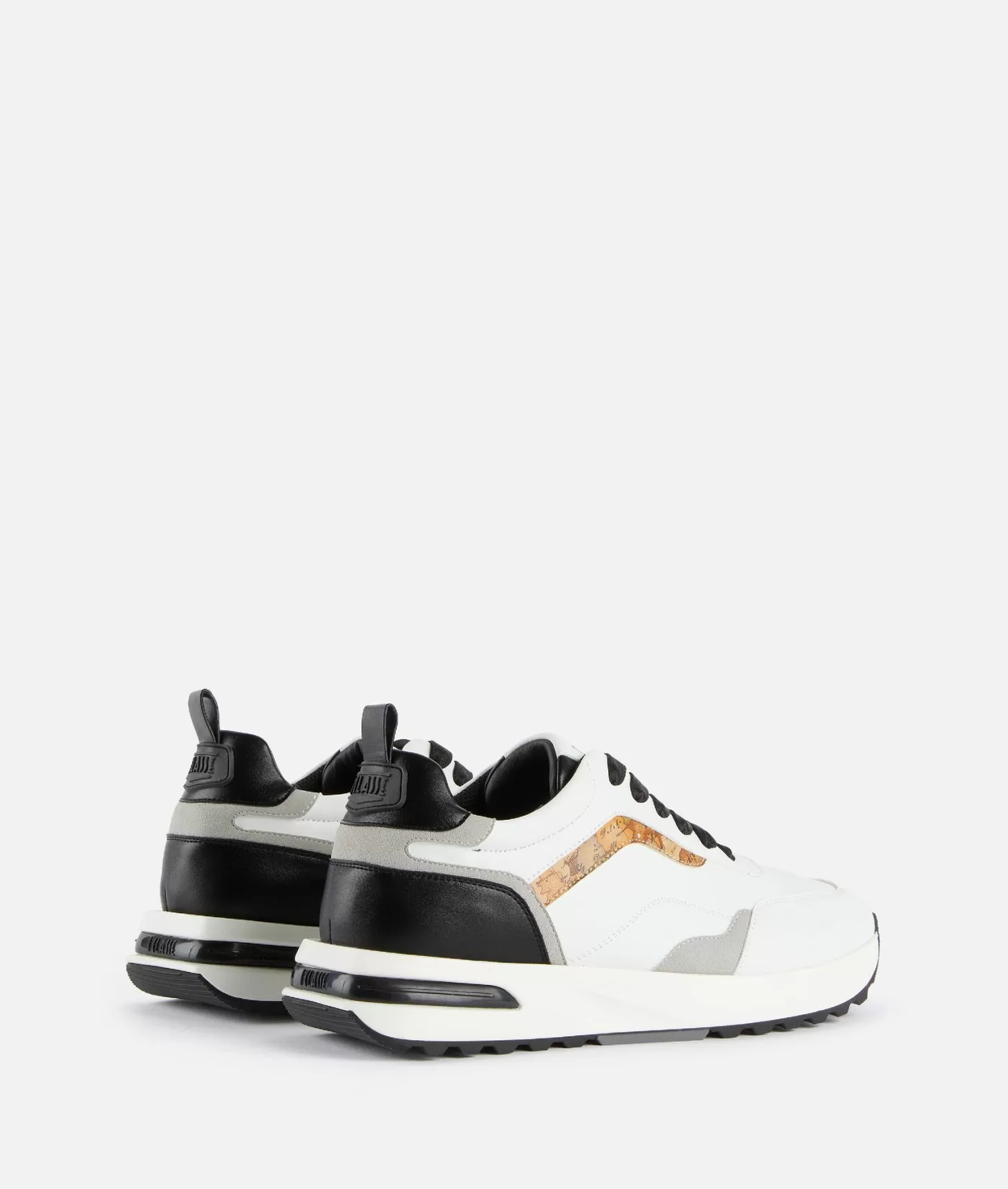 Alviero Martini 1a Classe Geo Road Cambridge Sneakers In Eco Nappa Bianche