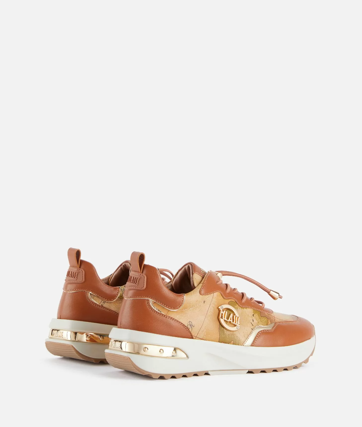 Alviero Martini 1a Classe Geo Road Marrakech Sneakers In Eco Nappa Castagna