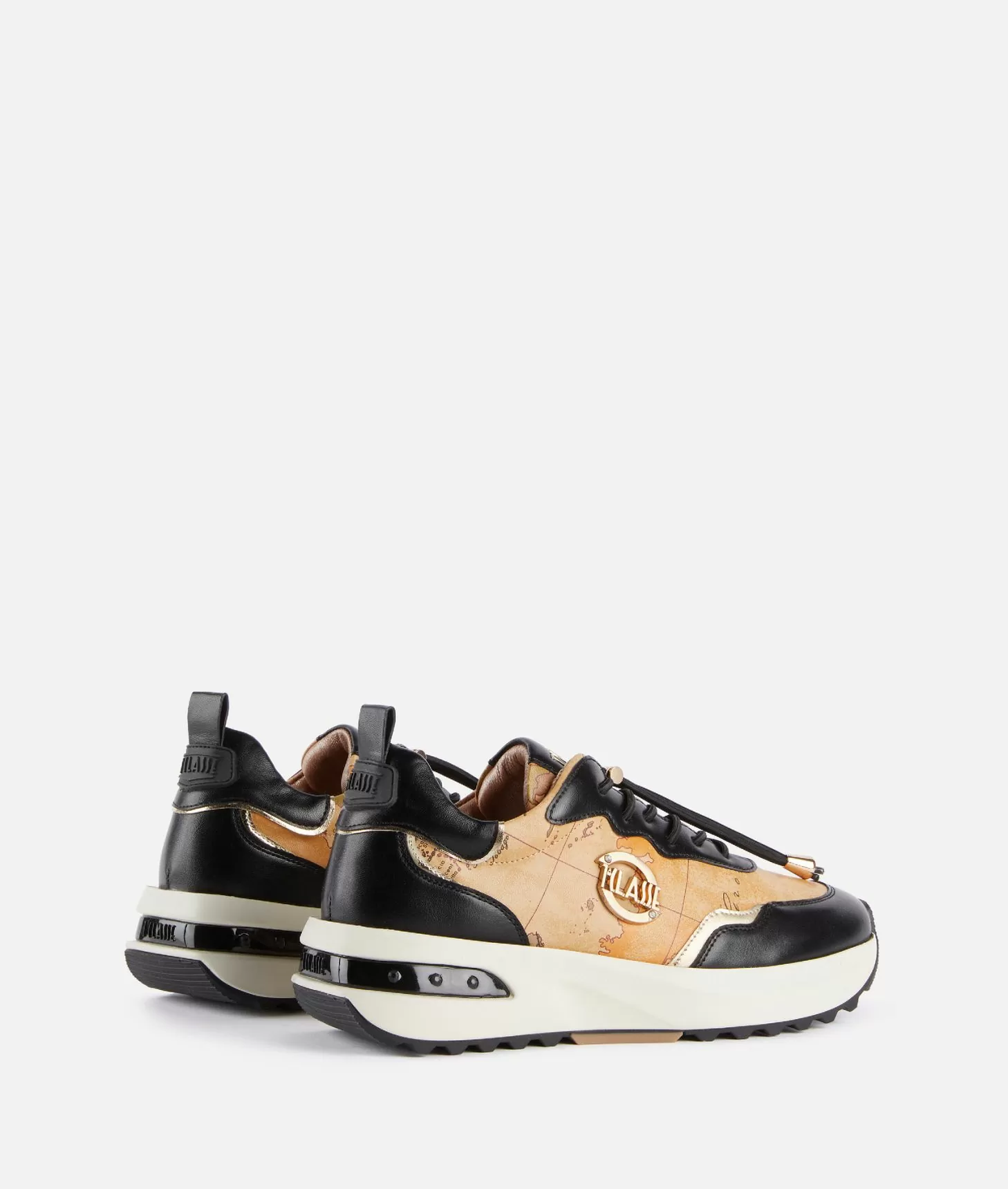 Alviero Martini 1a Classe Geo Road Marrakech Sneakers In Eco Nappa Nere