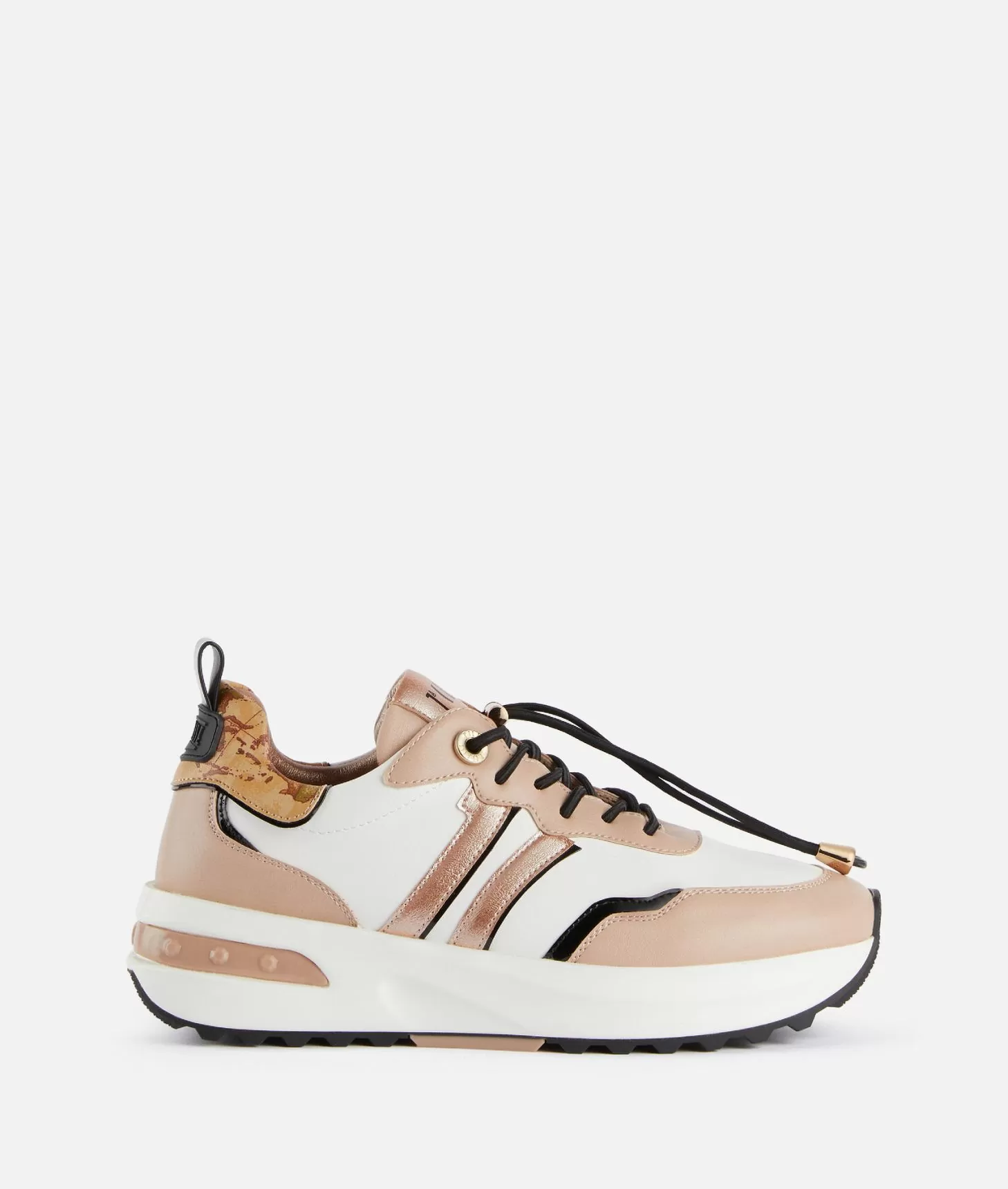 Alviero martini 1a classe Geo Road Seoul sneakers in eco nappa liscia Nude