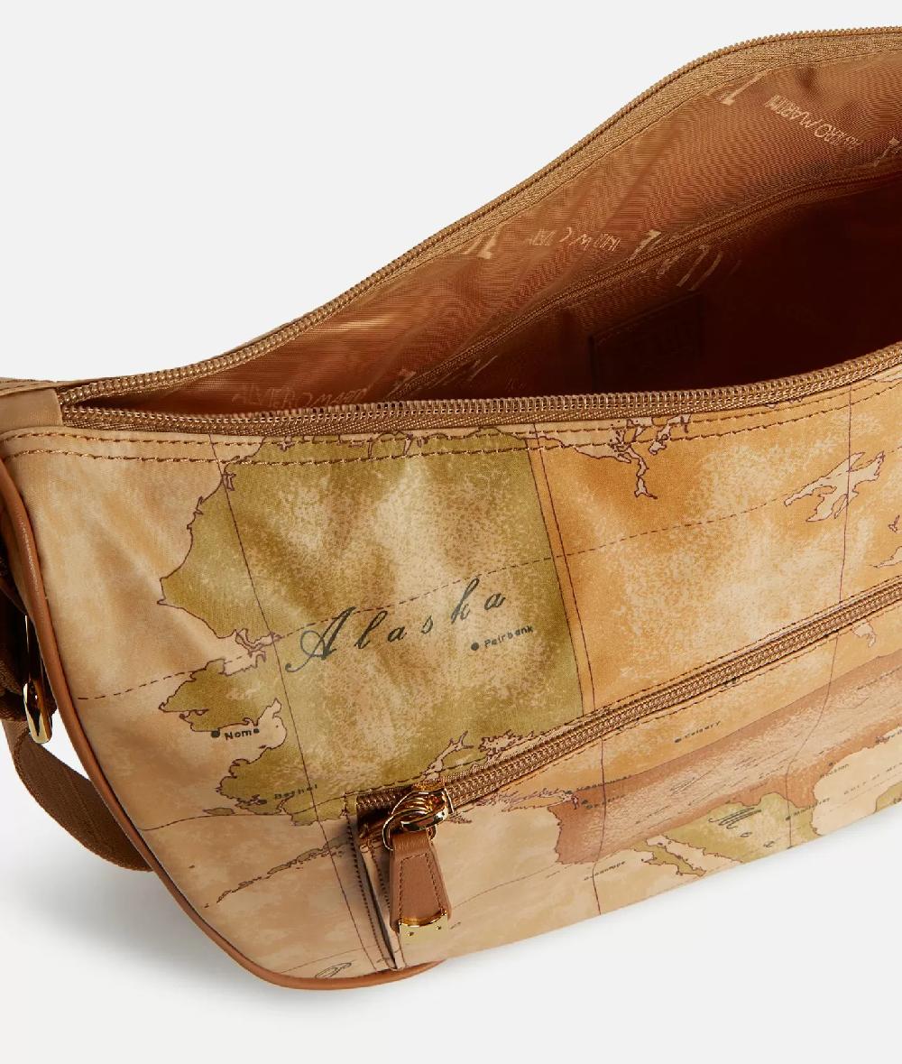 Alviero Martini 1a Classe Geo Soft Tracolla A Mezzaluna Grande Con Tasca