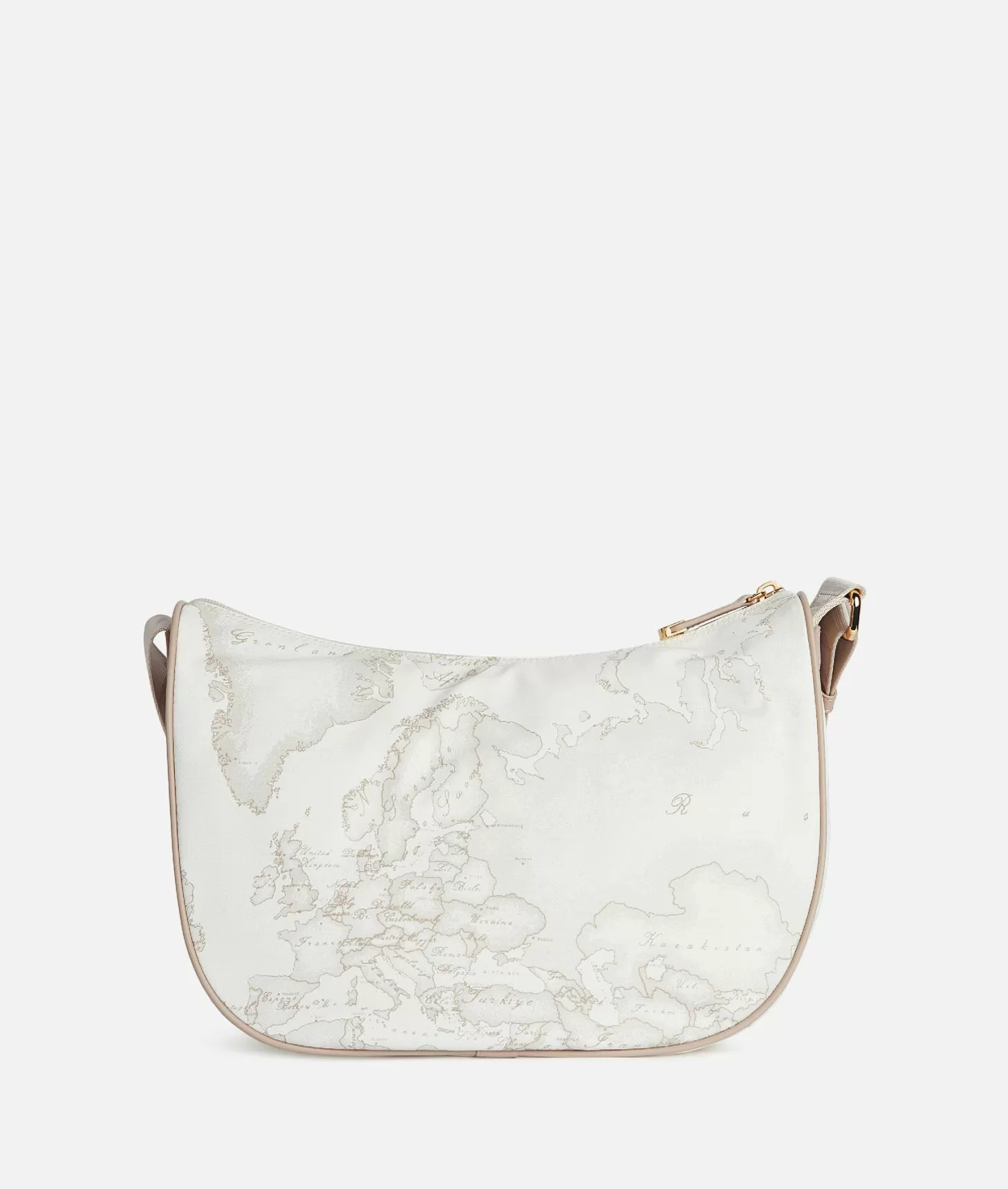 Alviero Martini 1a Classe Geo Soft White Tracolla A Mezzaluna Media