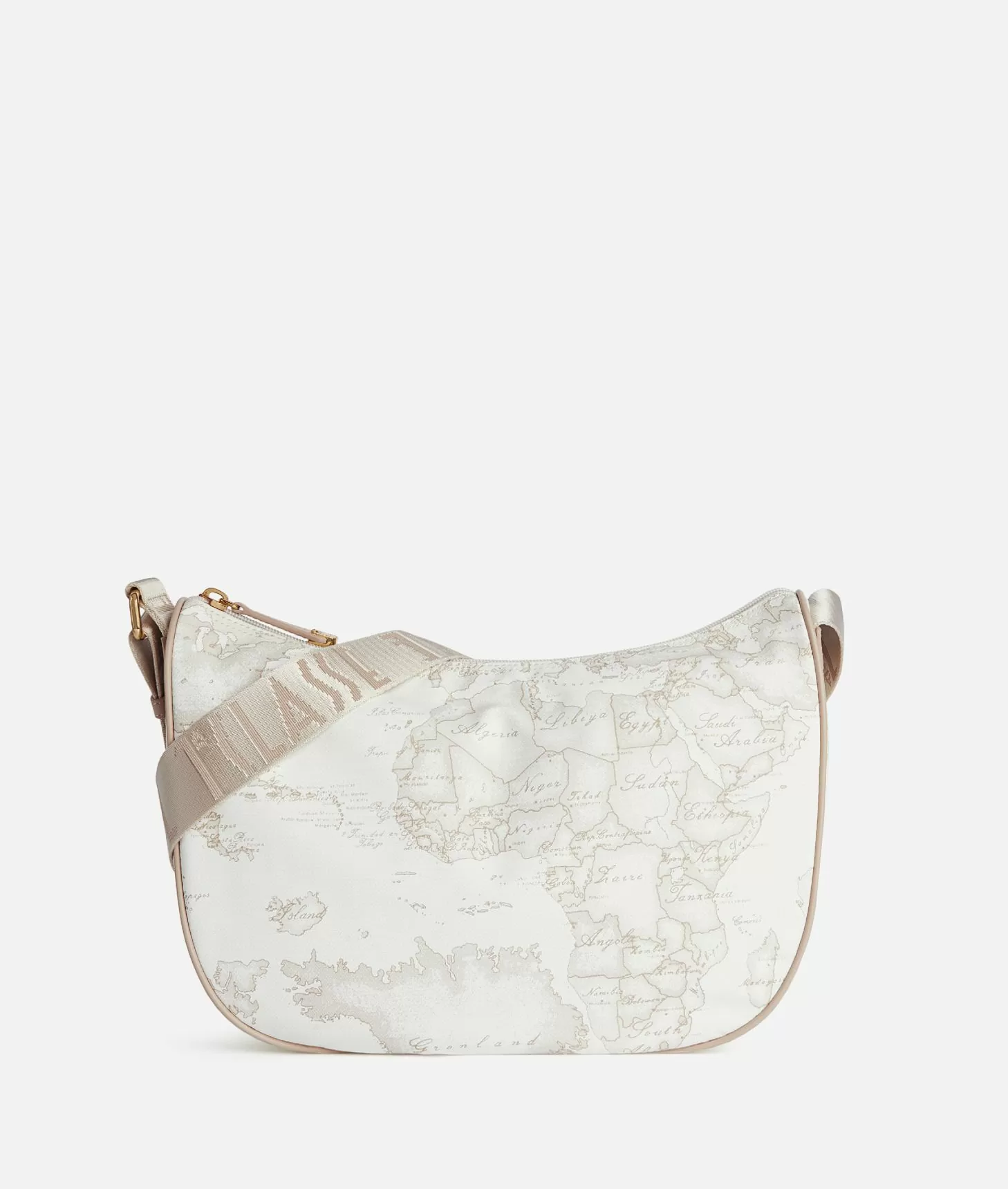 Alviero martini 1a classe Geo Soft White tracolla a mezzaluna media Alviero martini 1a classe Geo Soft White tracolla a mezzaluna media