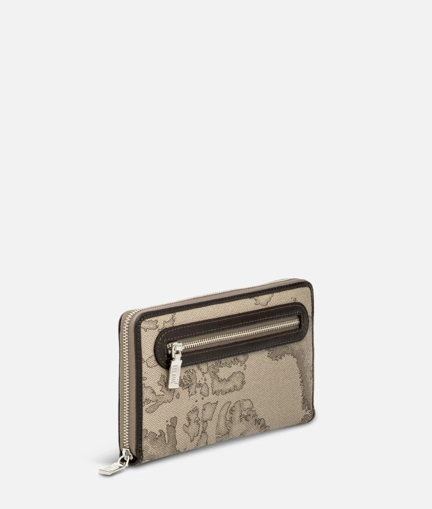 Alviero Martini 1a Classe Geo Tortora Portafogli Grande Con Zip E Tasca