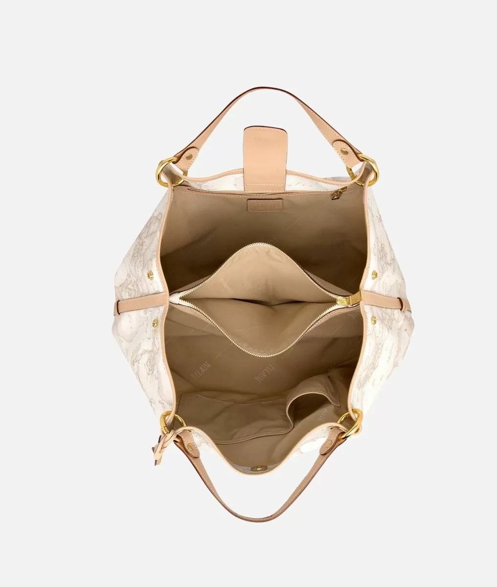 Alviero Martini 1a Classe Geo White Borsa Grande A Mano