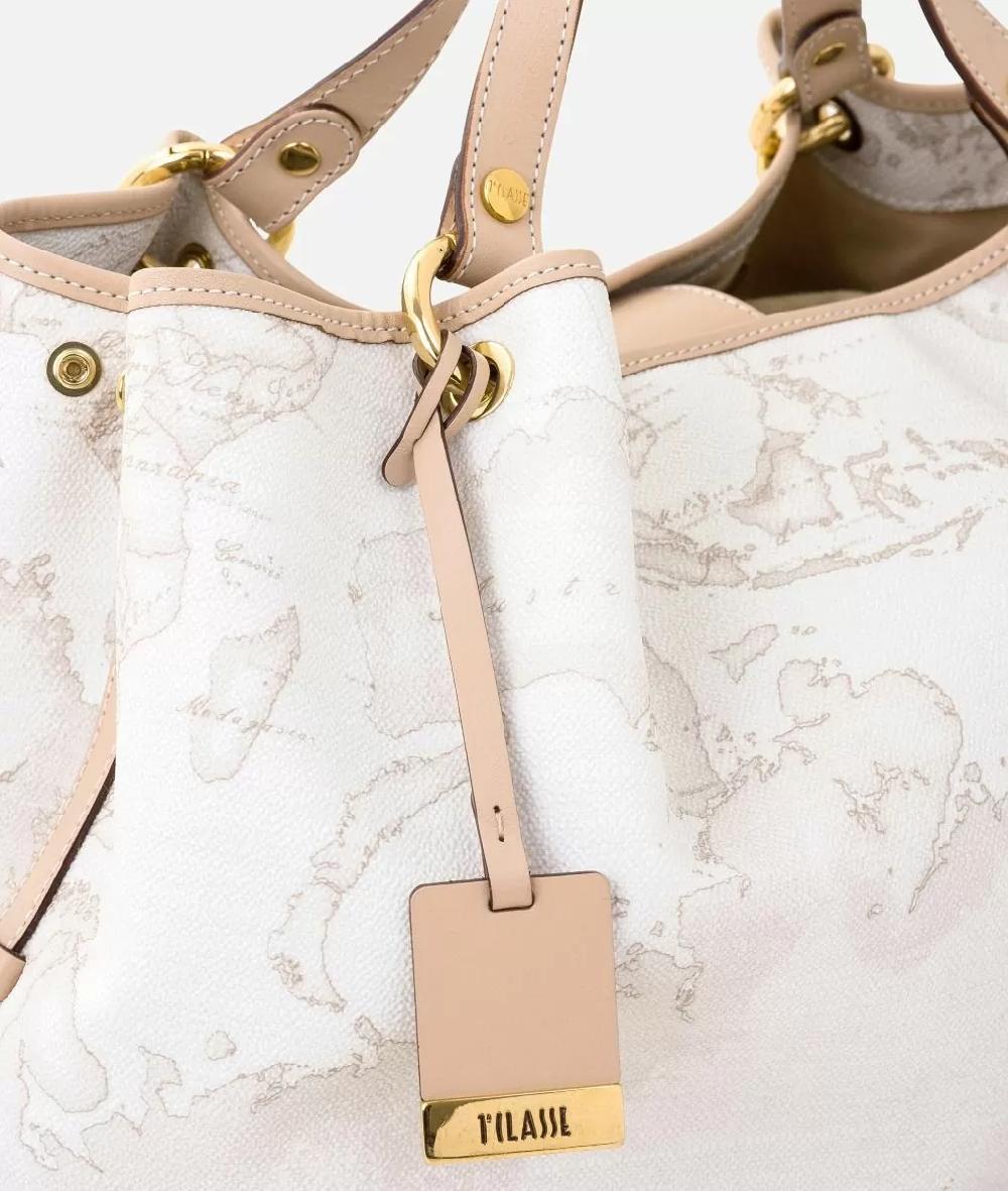 Alviero Martini 1a Classe Geo White Borsa Grande A Mano