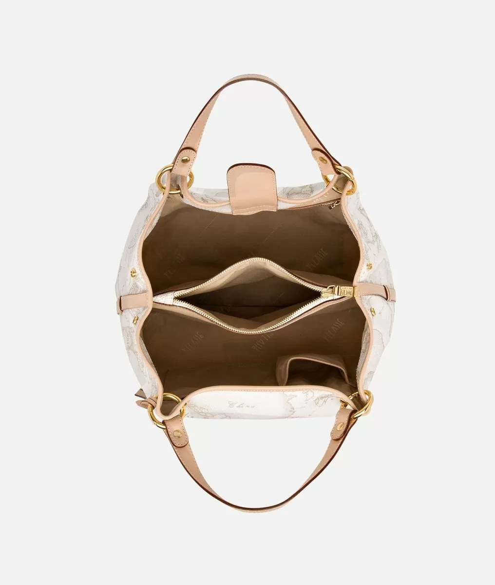 Alviero Martini 1a Classe Geo White Borsa Media A Mano