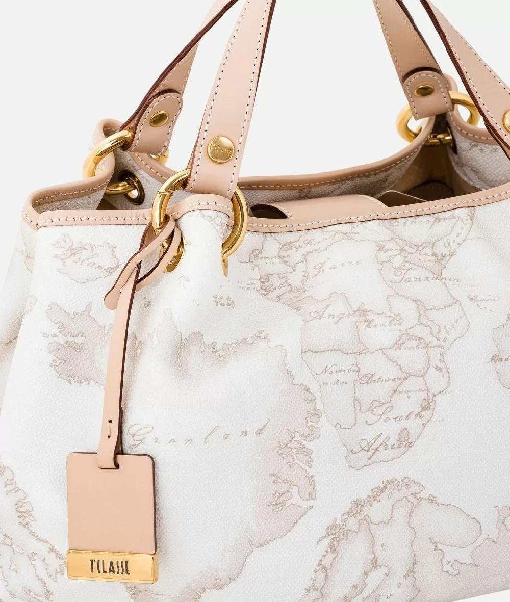 Alviero Martini 1a Classe Geo White Borsa Media A Mano