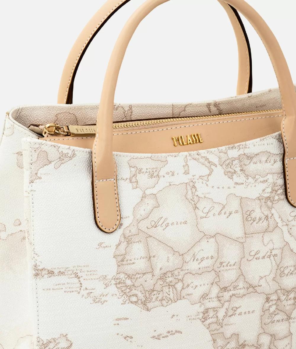 Alviero Martini 1a Classe Geo White Borsa Piccola A Mano Con Tracolla