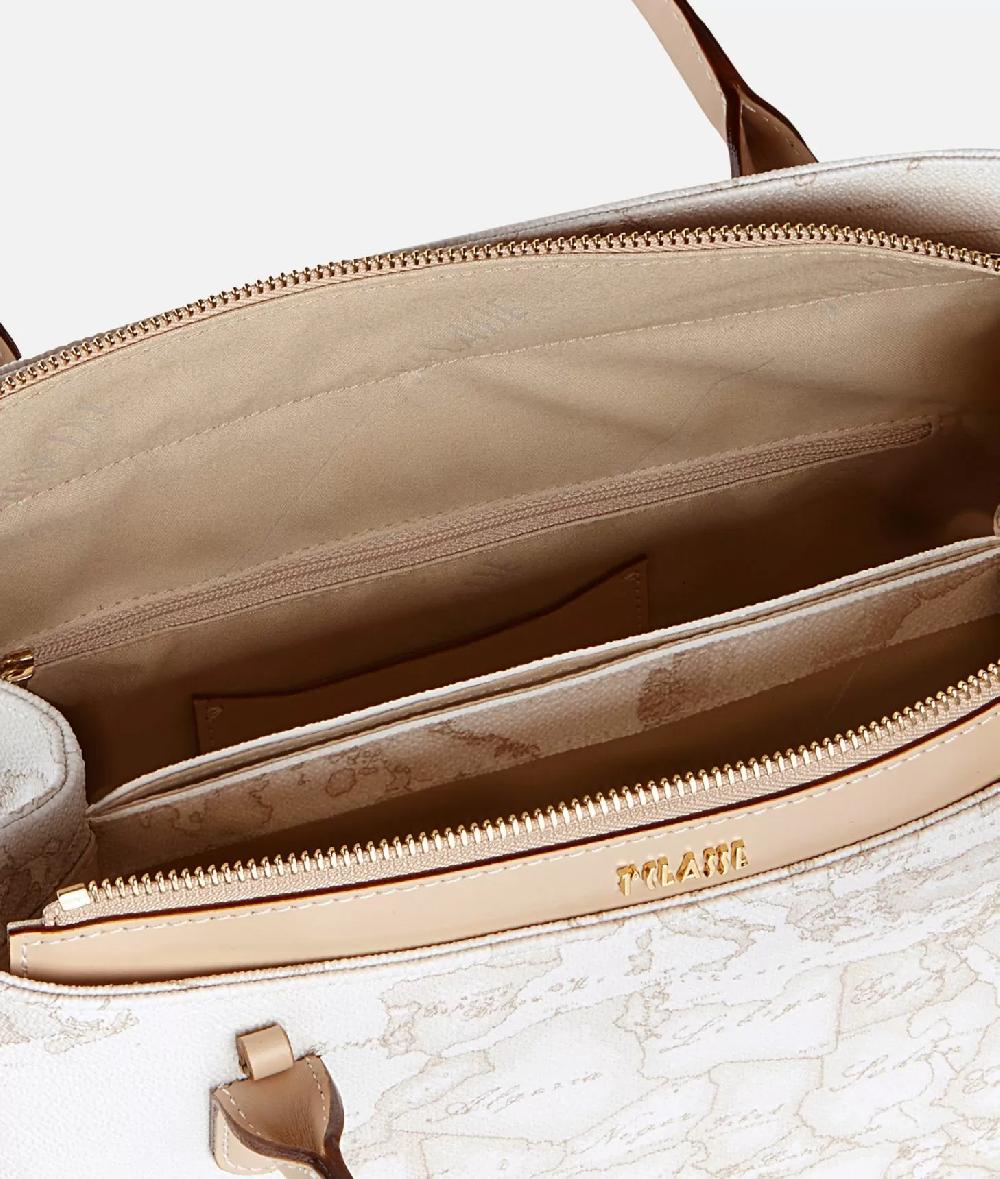 Alviero Martini 1a Classe Geo White Borsa Piccola A Mano Con Tracolla