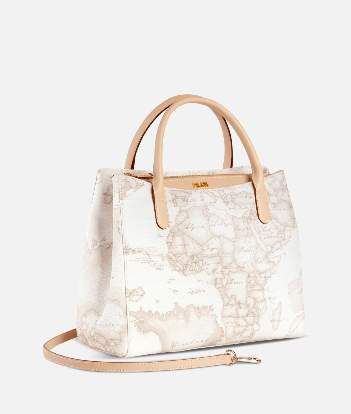 Alviero Martini 1a Classe Geo White Borsa Piccola A Mano Con Tracolla