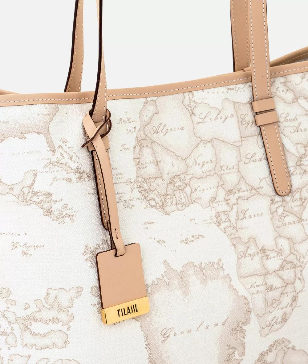 Alviero Martini 1a Classe Geo White Borsa Shopping Grande