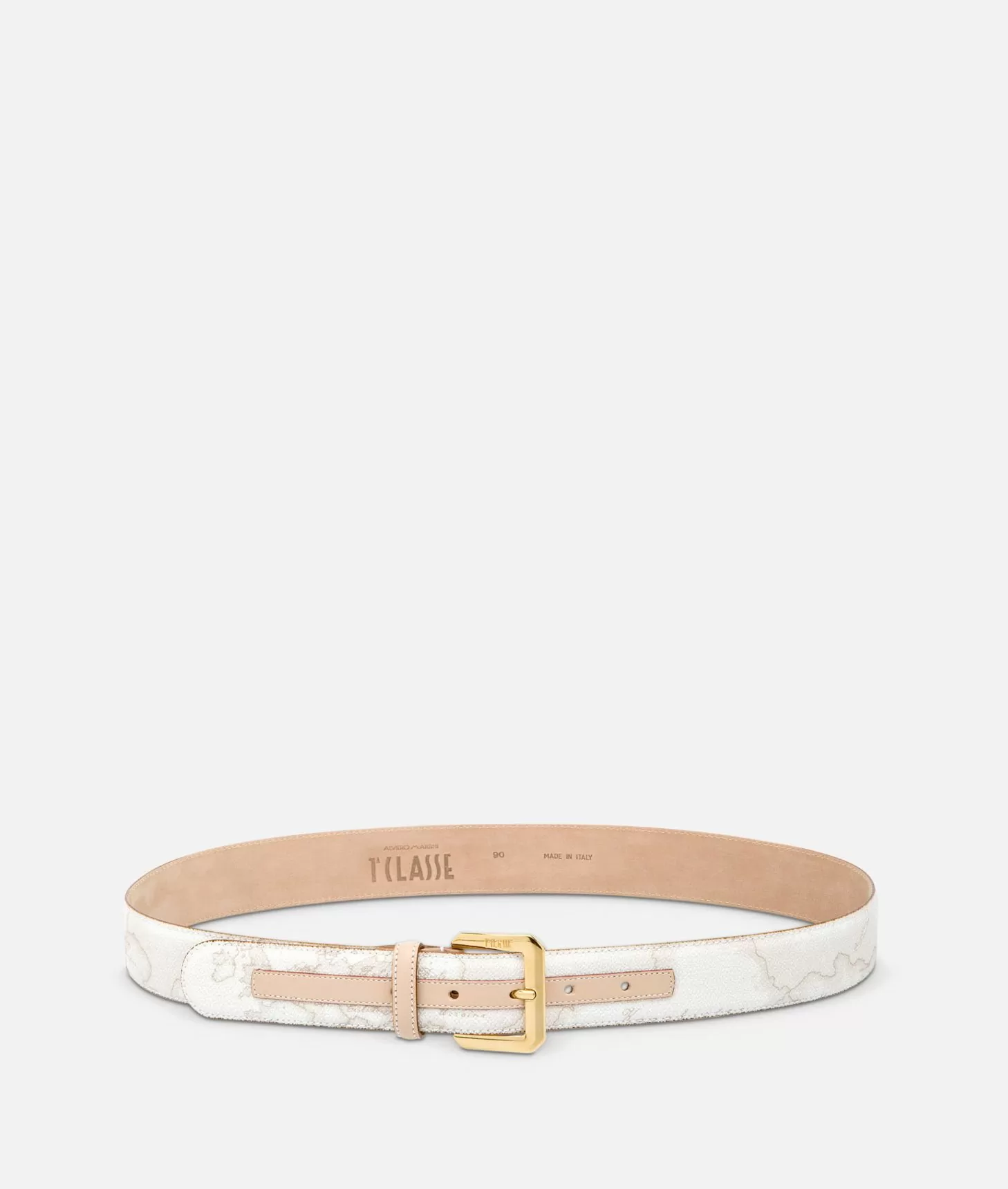 Alviero Martini 1a Classe Geo White Cintura Con Fibbia Metallica