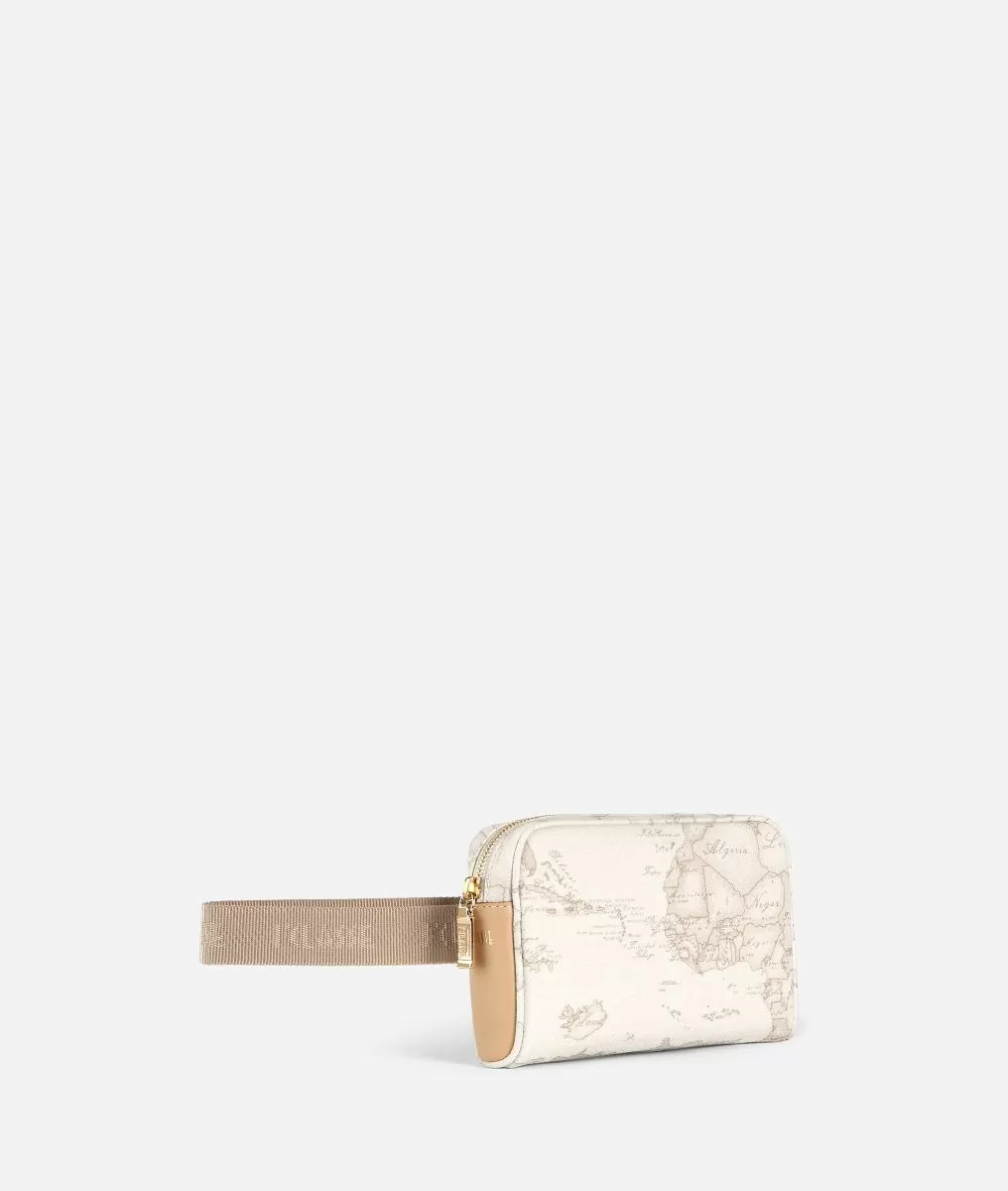 Alviero Martini 1a Classe Geo White Marsupio Con Cintura A Nastro
