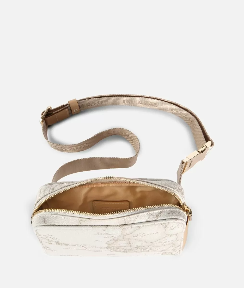 Alviero Martini 1a Classe Geo White Marsupio Con Cintura A Nastro