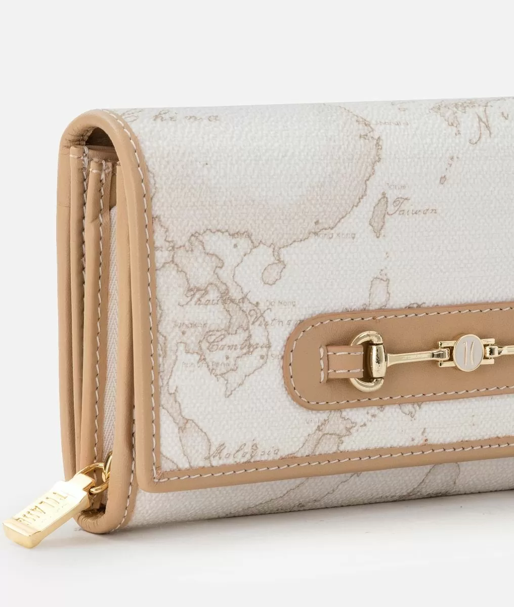 Alviero Martini 1a Classe Geo White Portafoglio Con Morsetto