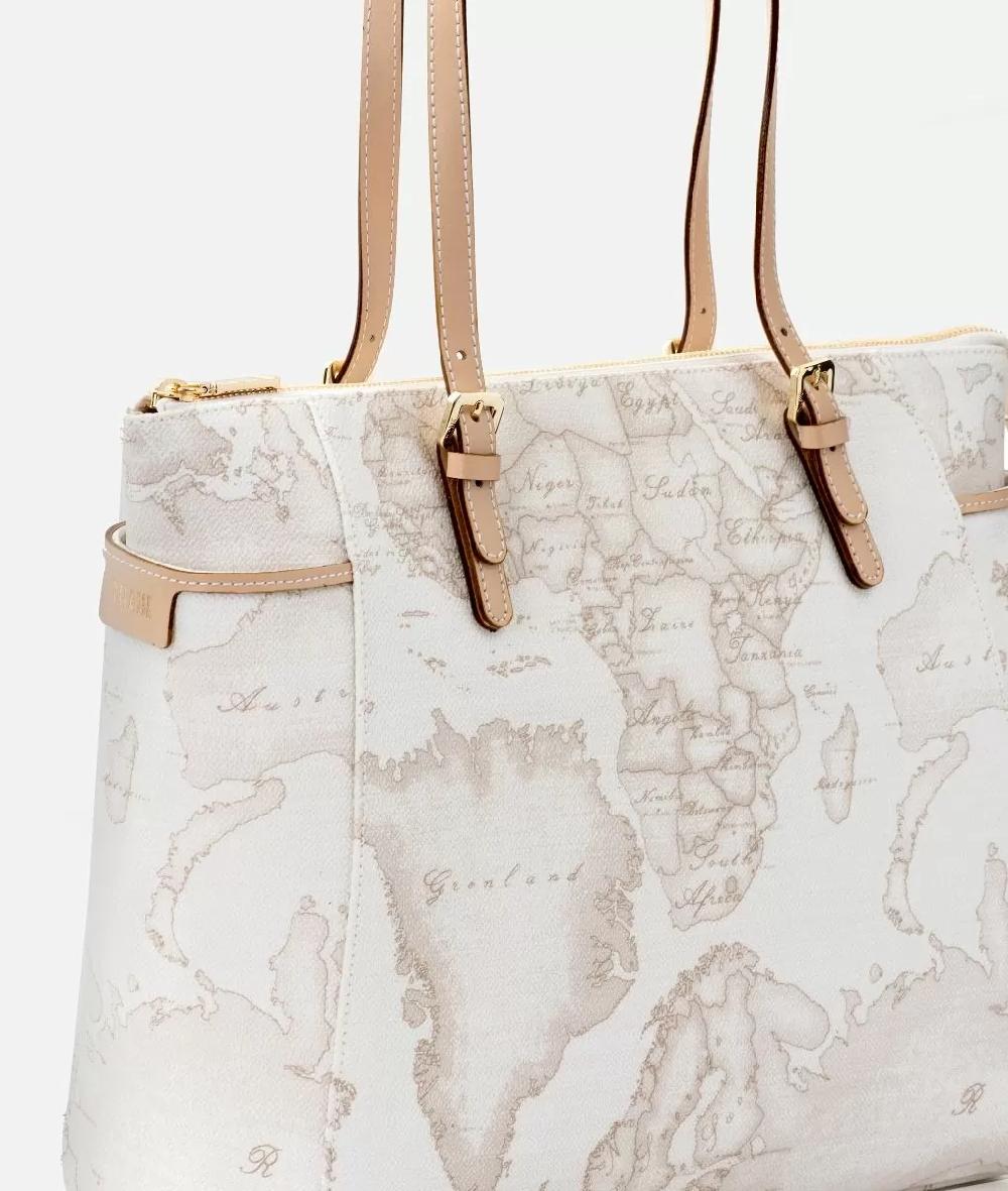 Alviero Martini 1a Classe Geo White Tote Bag Grande