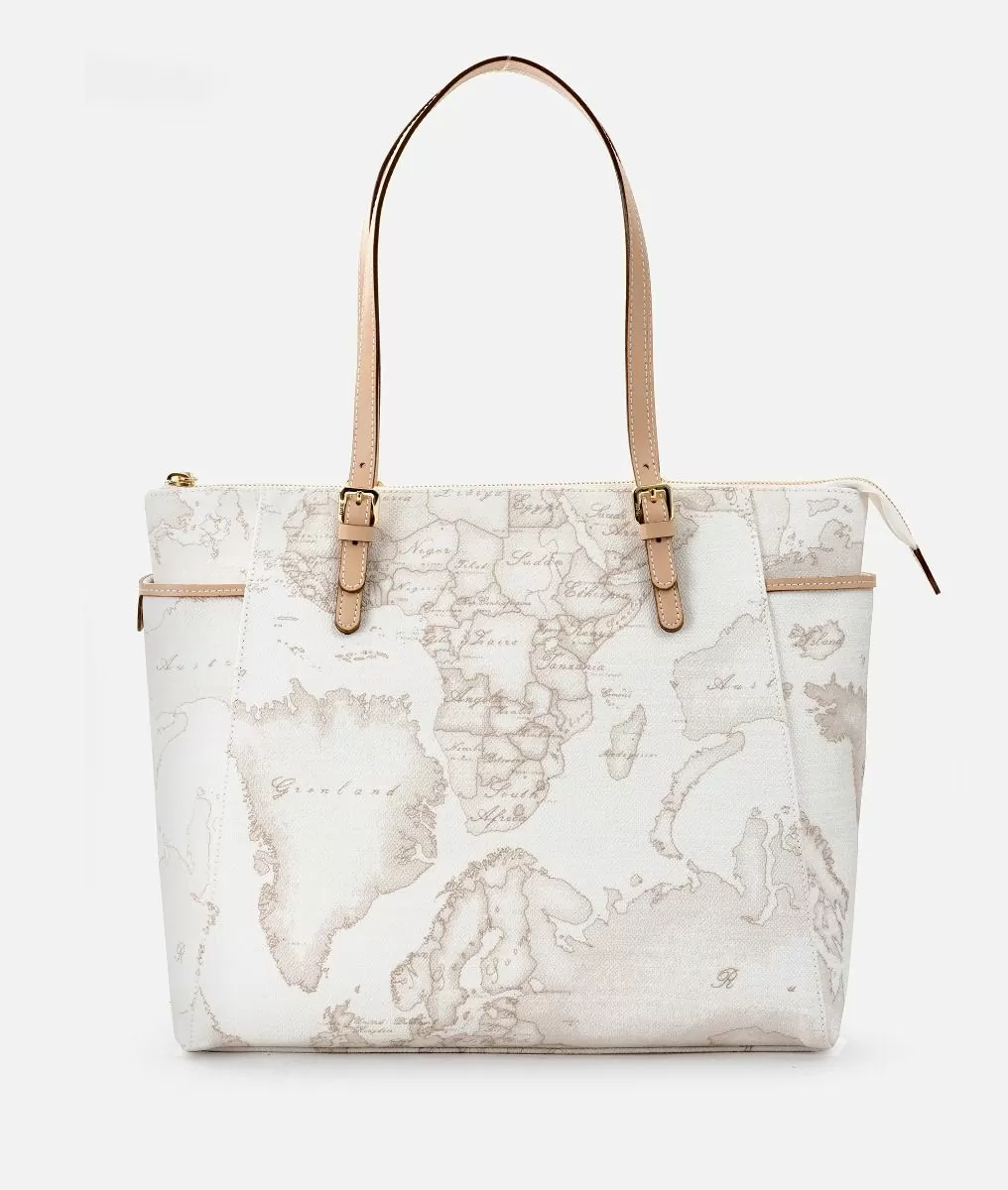 Alviero martini 1a classe Geo White tote bag grande