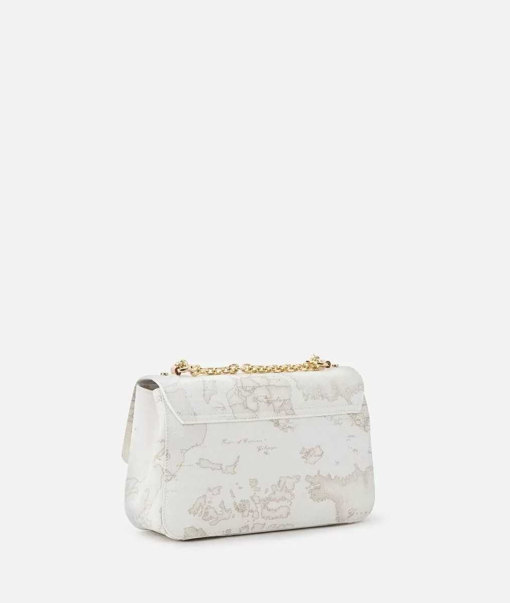 Alviero Martini 1a Classe Geo White Tracolla Con Patta