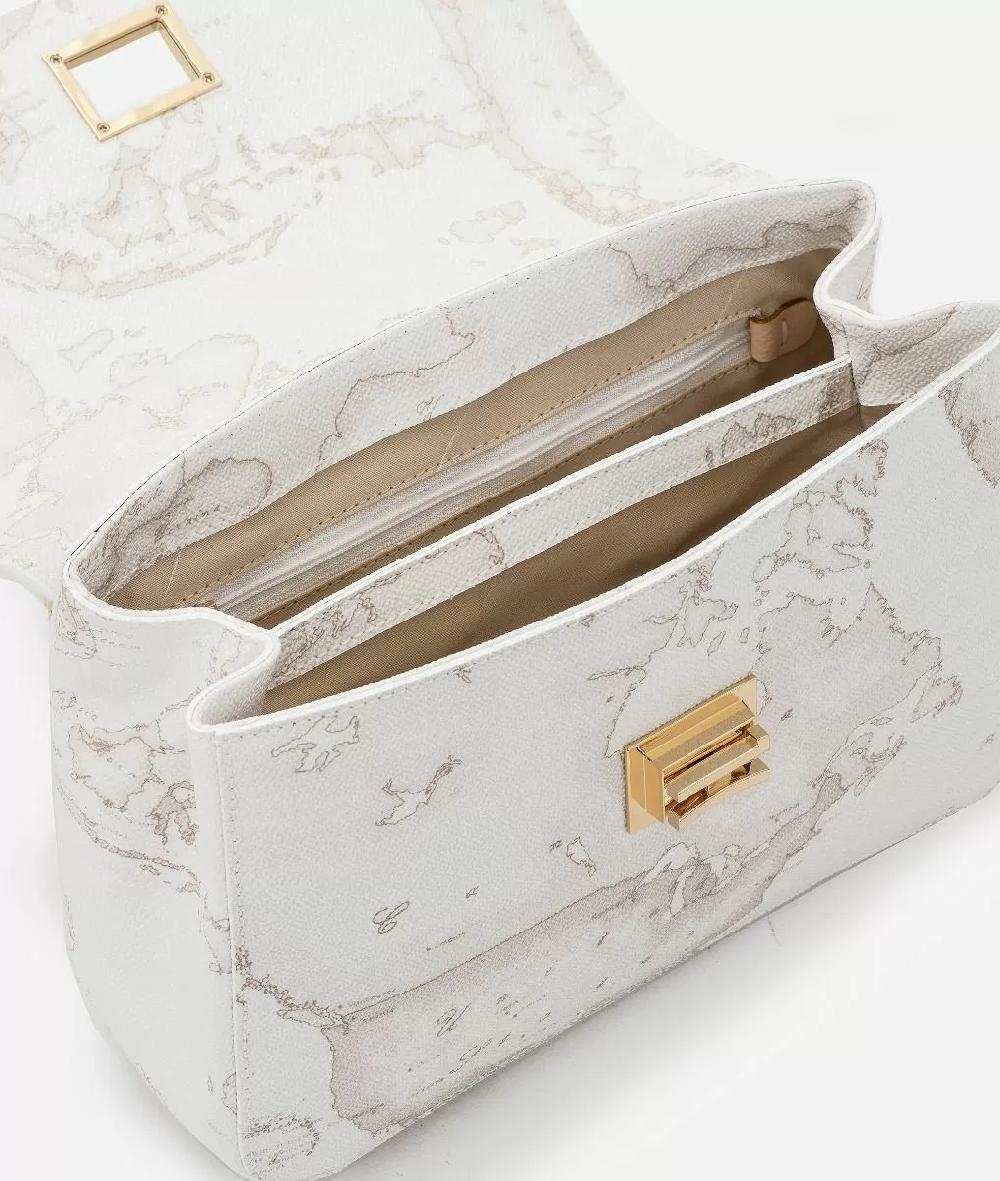 Alviero Martini 1a Classe Geo White Tracolla Con Patta