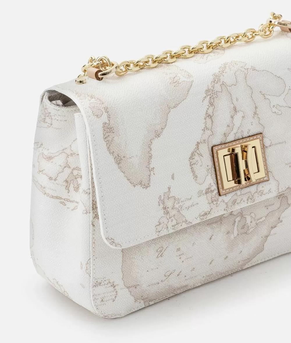 Alviero Martini 1a Classe Geo White Tracolla Con Patta