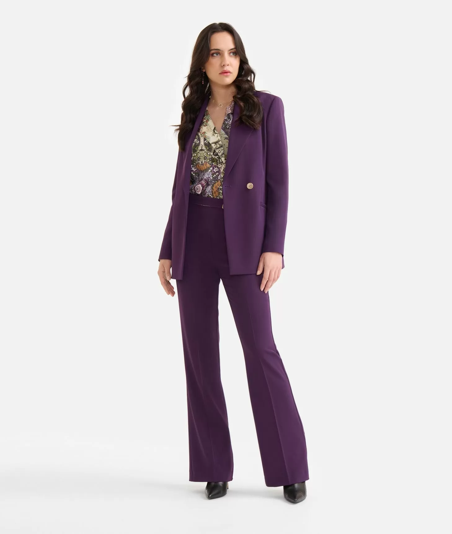 Alviero martini 1a classe Giacca in cady inverno con dettaglio strass 1C Uva