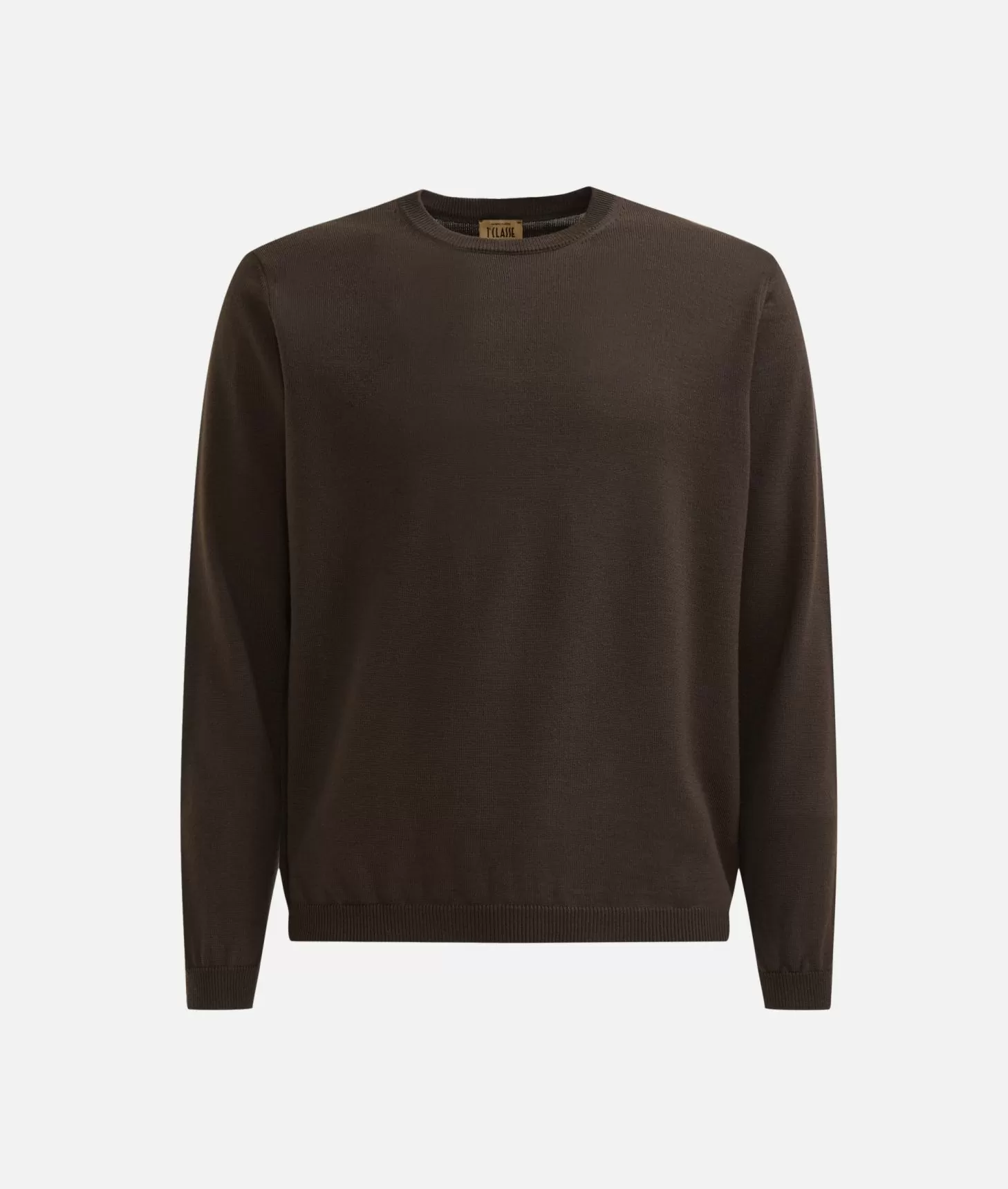 Alviero Martini 1a Classe Girocollo In Filato Misto Lana Con Toppe Geo Classic Castoro