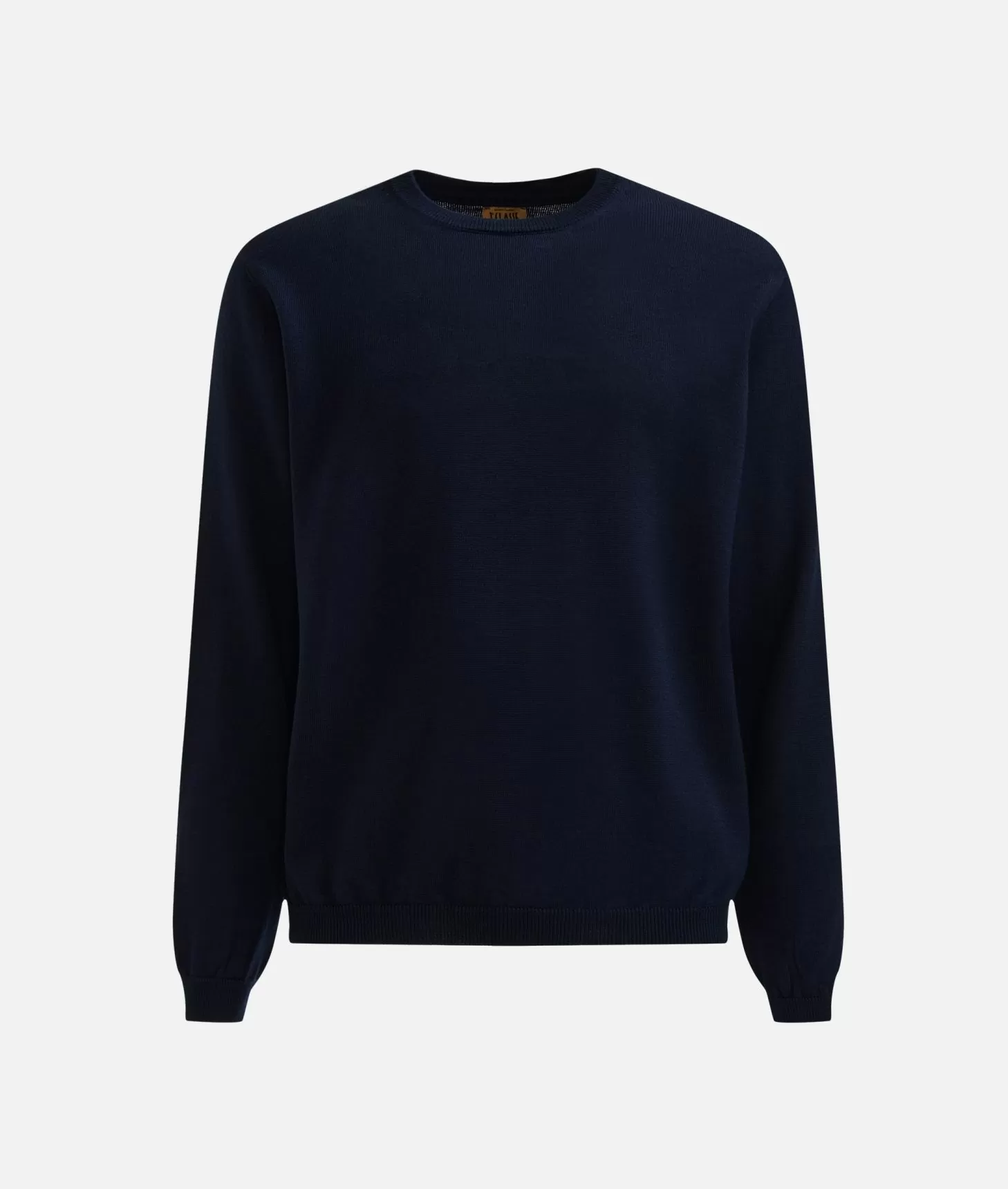 Alviero Martini 1a Classe Girocollo In Filato Misto Lana Con Toppe Geo Classic Blu Notte