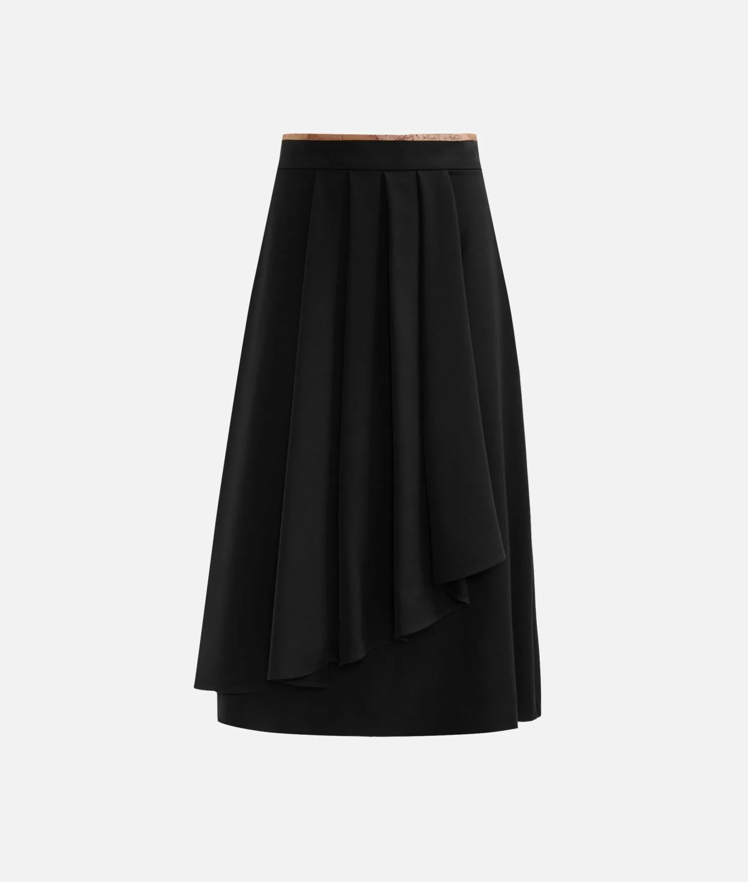 Alviero Martini 1a Classe Gonna Con Balza In Tessuto Stretch Nera