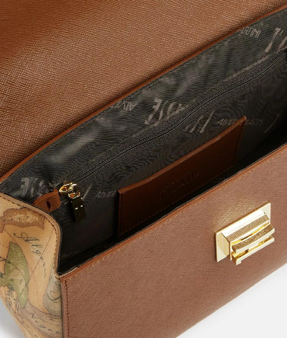 Alviero Martini 1a Classe Ideal Bag Tracolla Con Catena Castagna