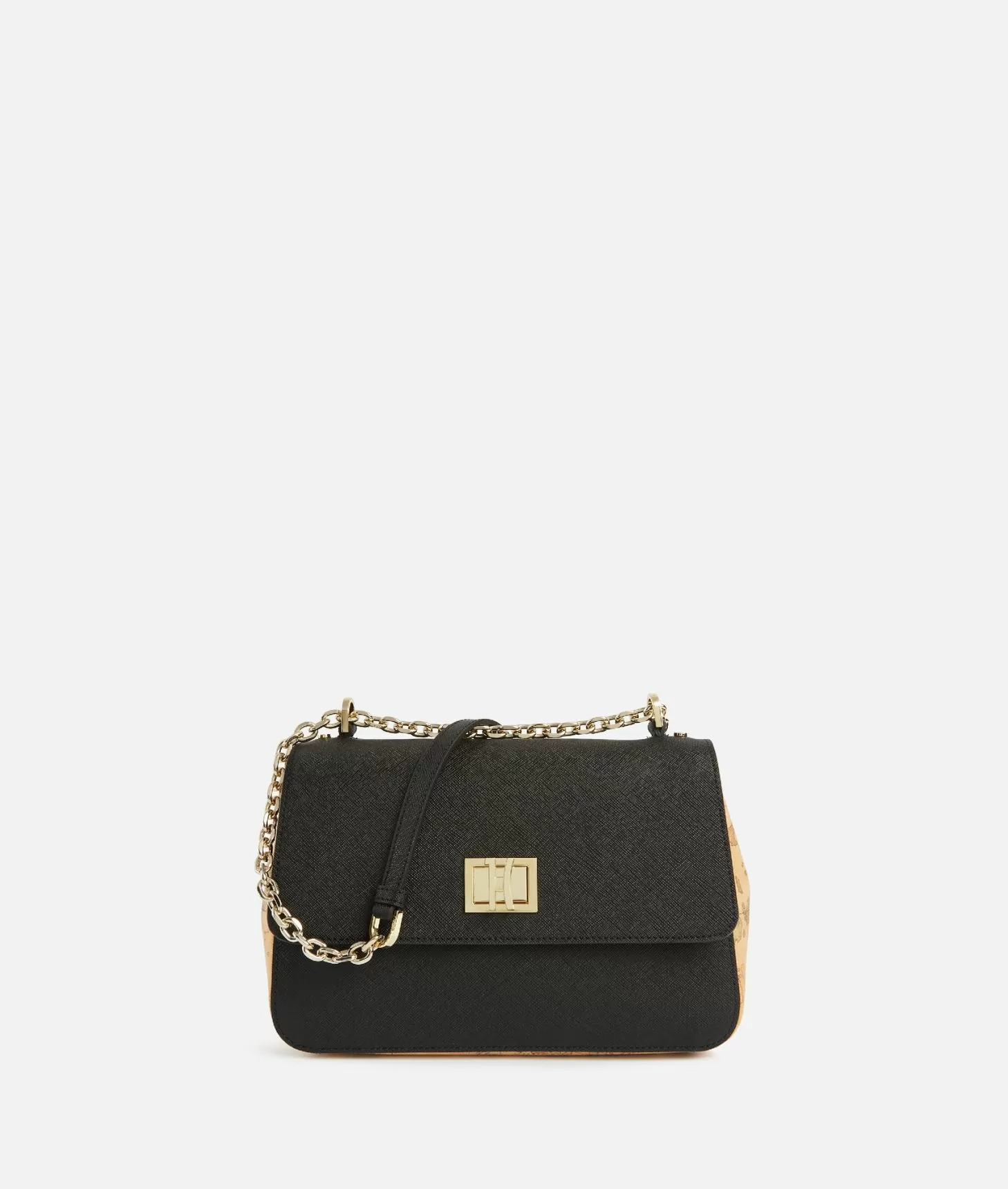 Alviero martini 1a classe Ideal Bag tracolla con catena Nera