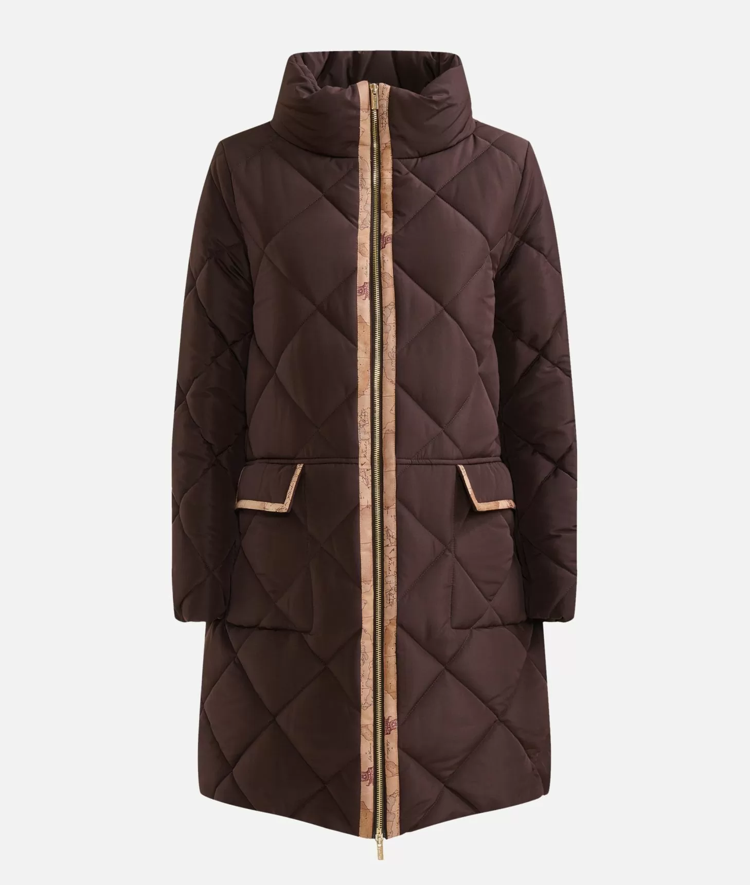 Alviero Martini 1a Classe Imbottito Midi Trapuntato In Nylon Cioccolato