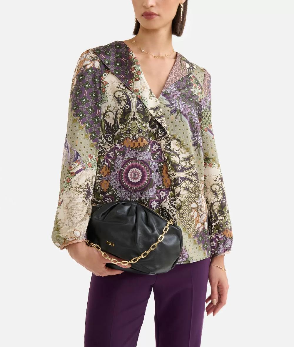 Alviero Martini 1a Classe Immersive Leather Tracolla Morbida Con Catena Nera