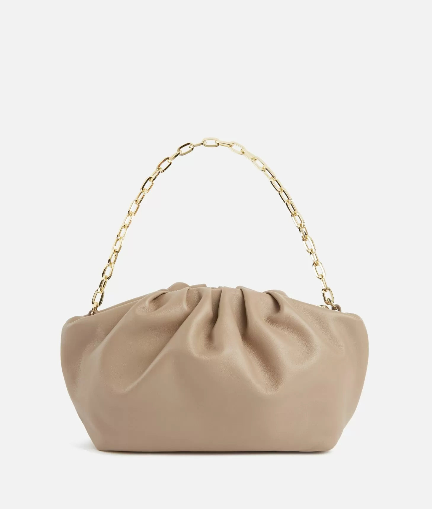 Alviero Martini 1a Classe Immersive Leather Tracolla Morbida Con Catena Taupe Chiaro