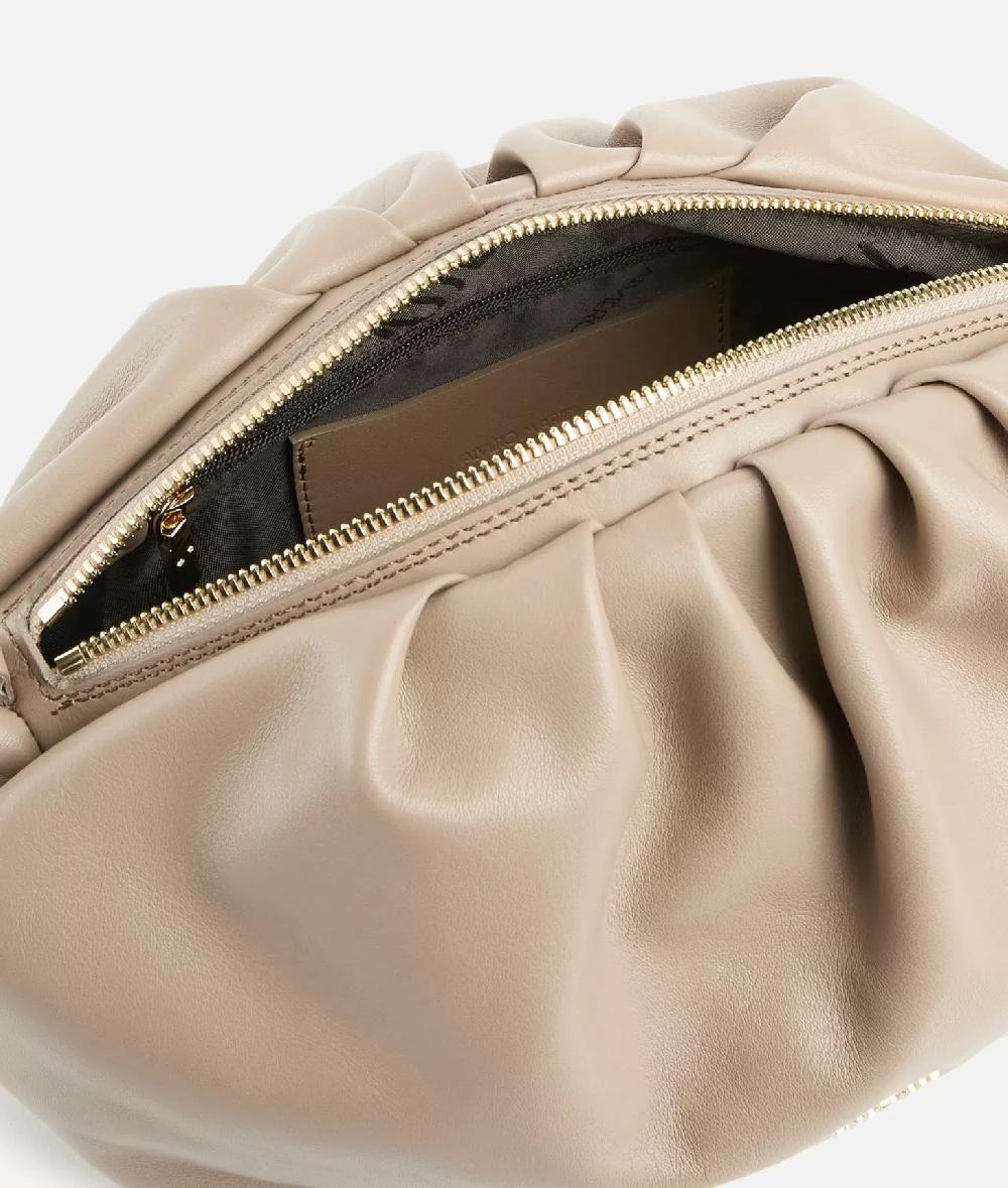 Alviero Martini 1a Classe Immersive Leather Tracolla Morbida Con Catena Taupe Chiaro