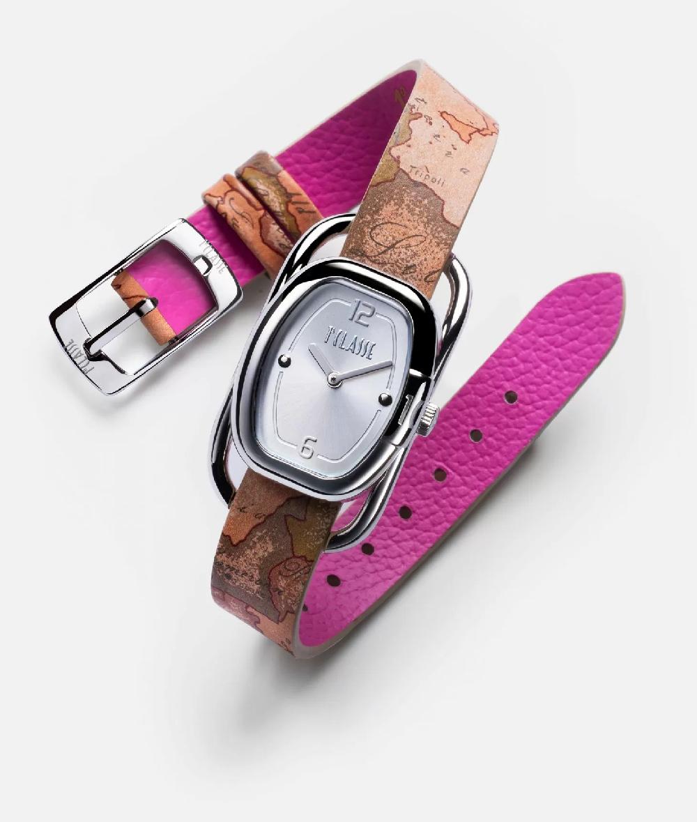 Alviero martini 1a classe Imperia orologio con cinturino double face Ciclamino