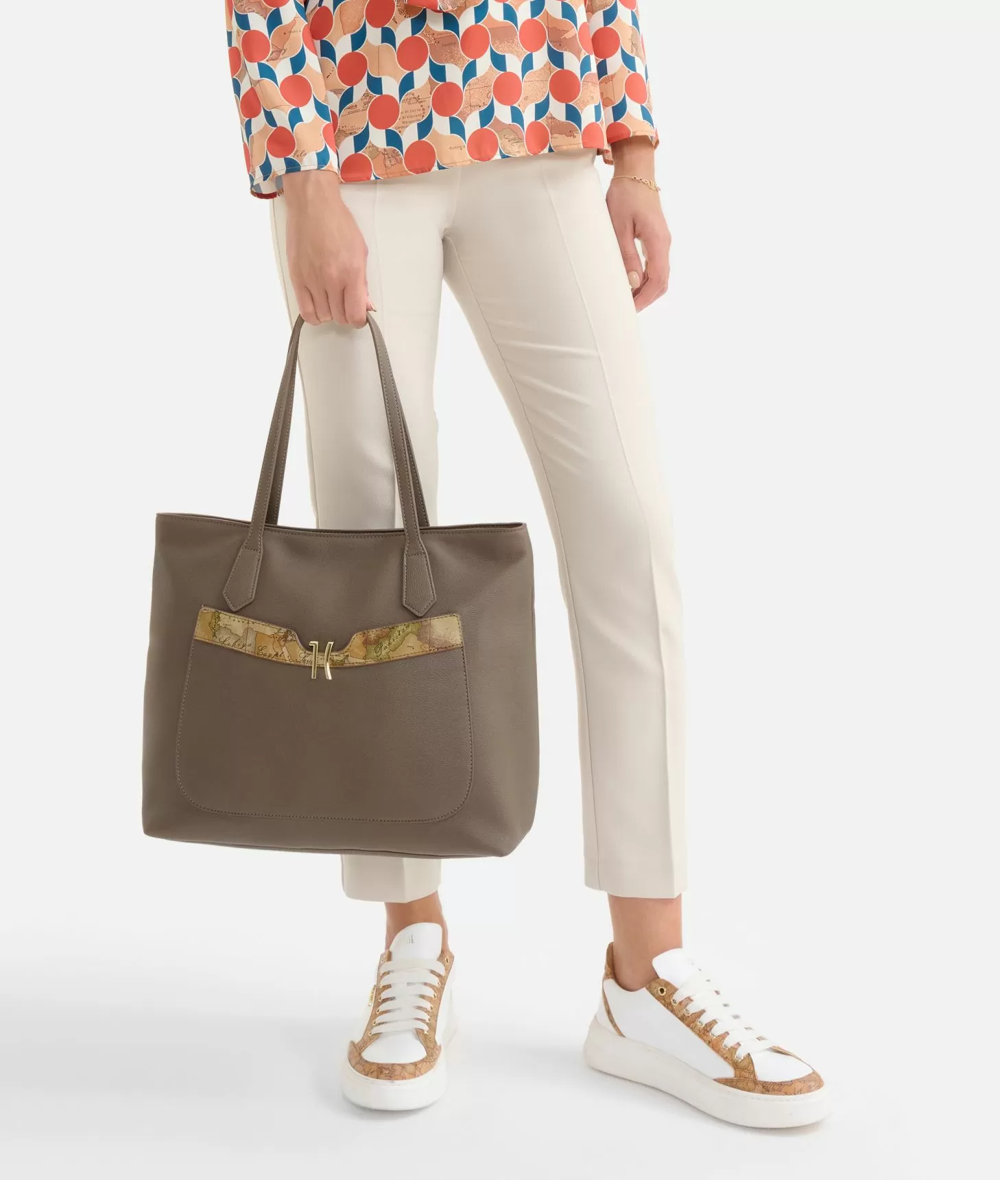 Alviero Martini 1a Classe Innovative Vision Borsa Shopping Taupe Scuro