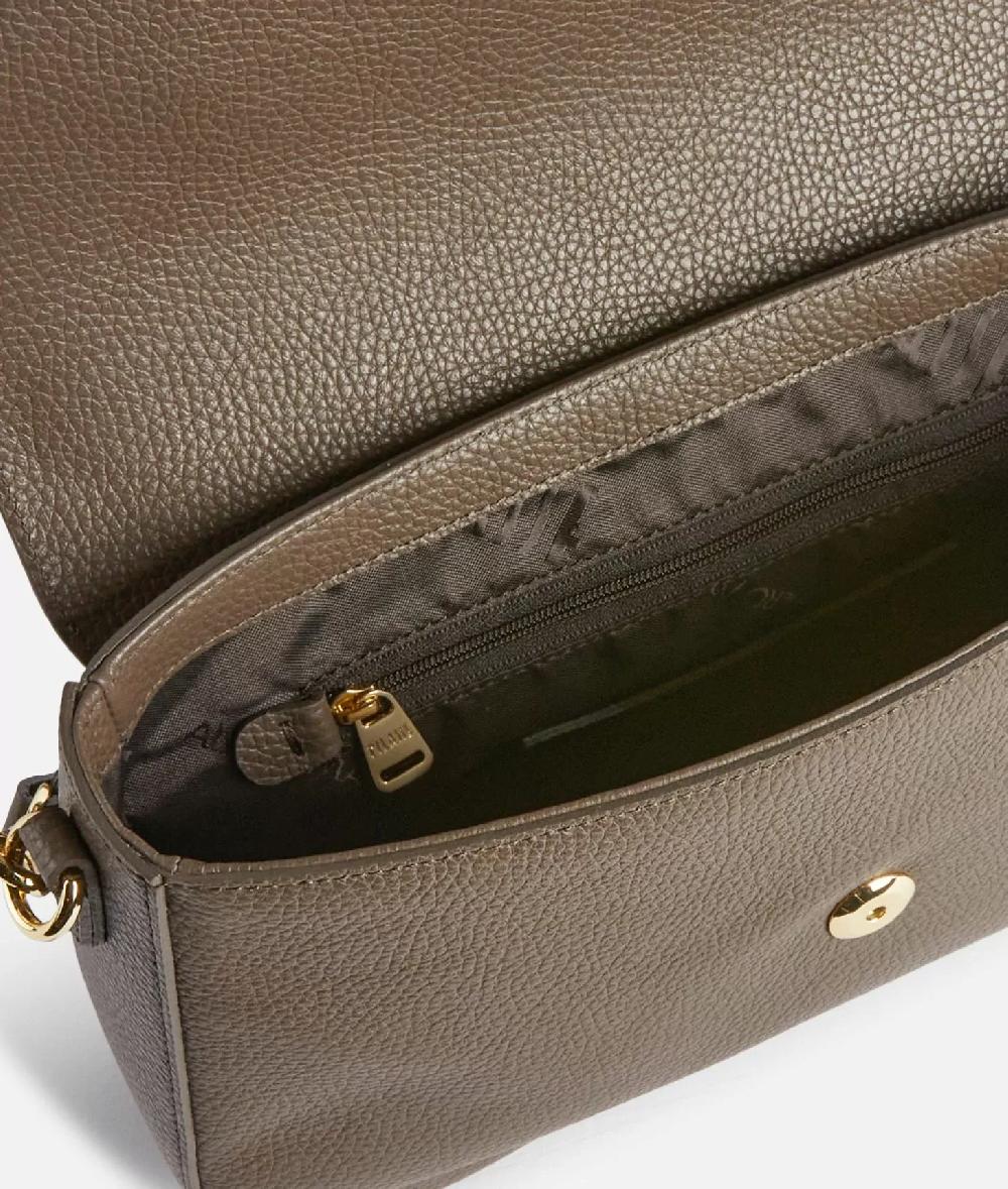 Alviero Martini 1a Classe Inspiring Bag Tracolla Con Patta Taupe Scuro