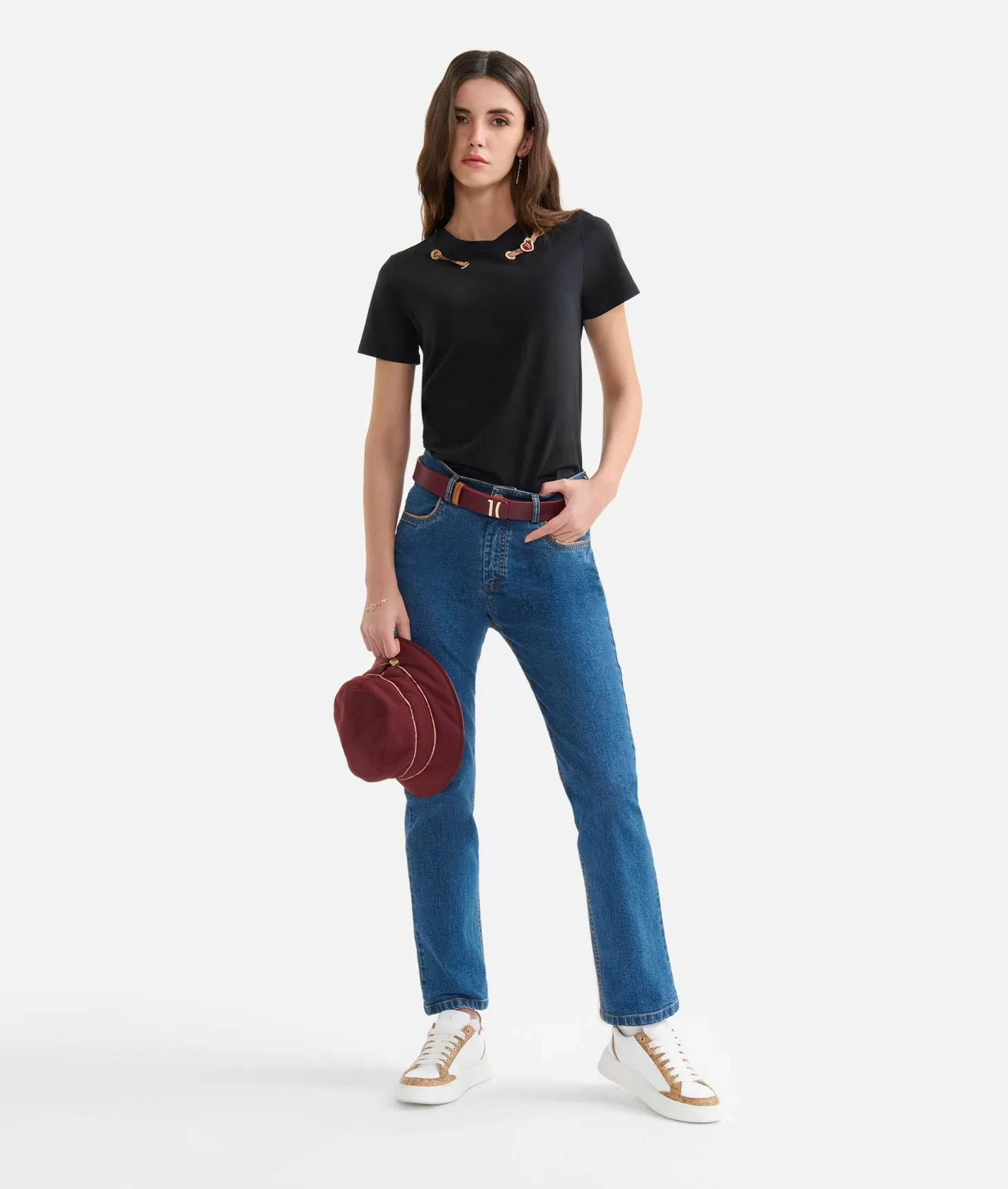 Alviero martini 1a classe Jeans regular in denim stretch Blu Doppio Stone