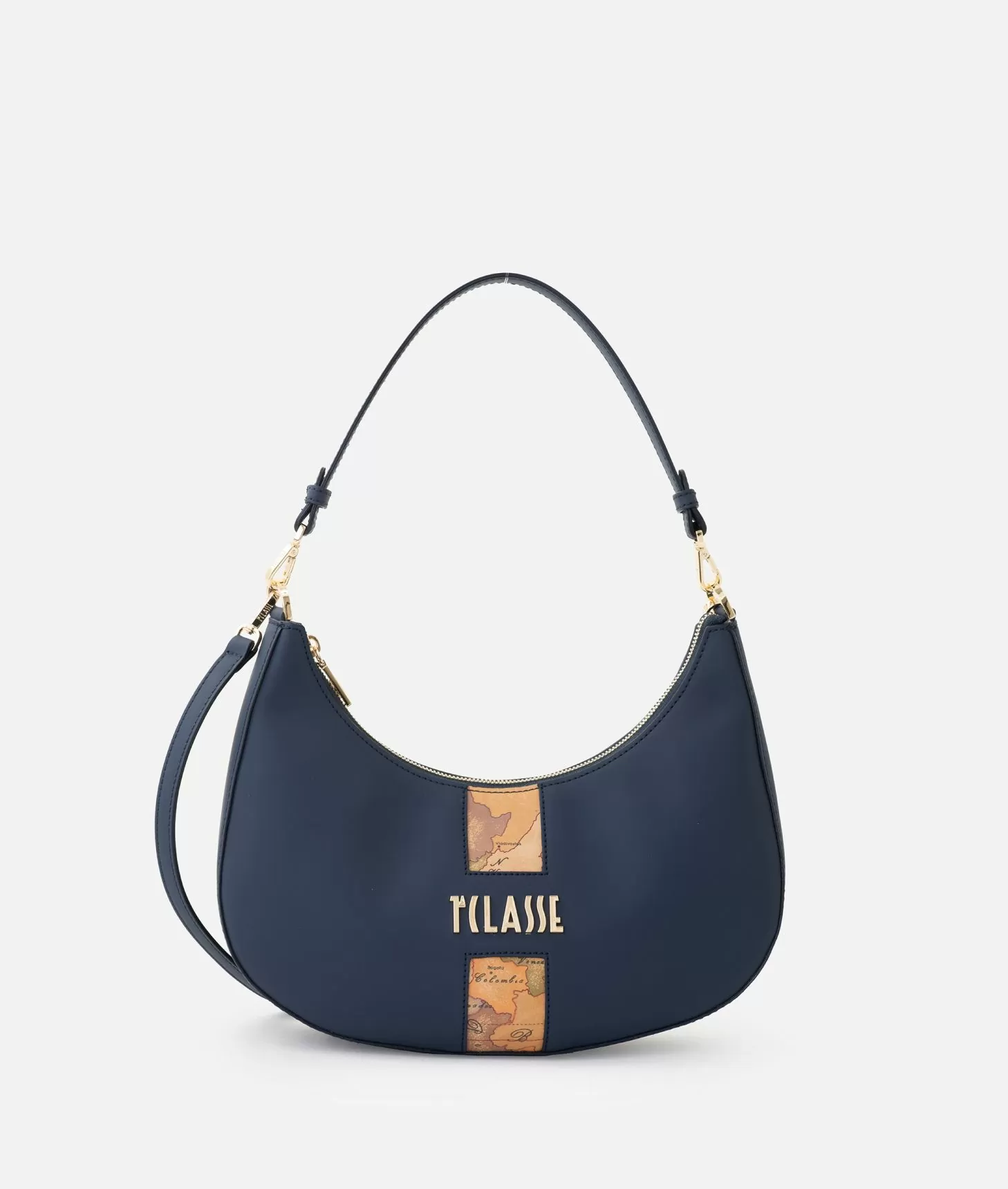 Alviero martini 1a classe Journey Geo sottospalla a mezzaluna Blu Navy