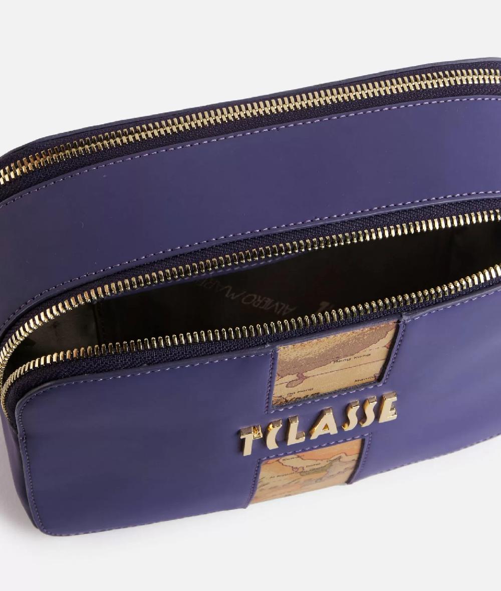 Alviero Martini 1a Classe Journey Geo Tracollina Reporter Con Doppia Zip Indaco