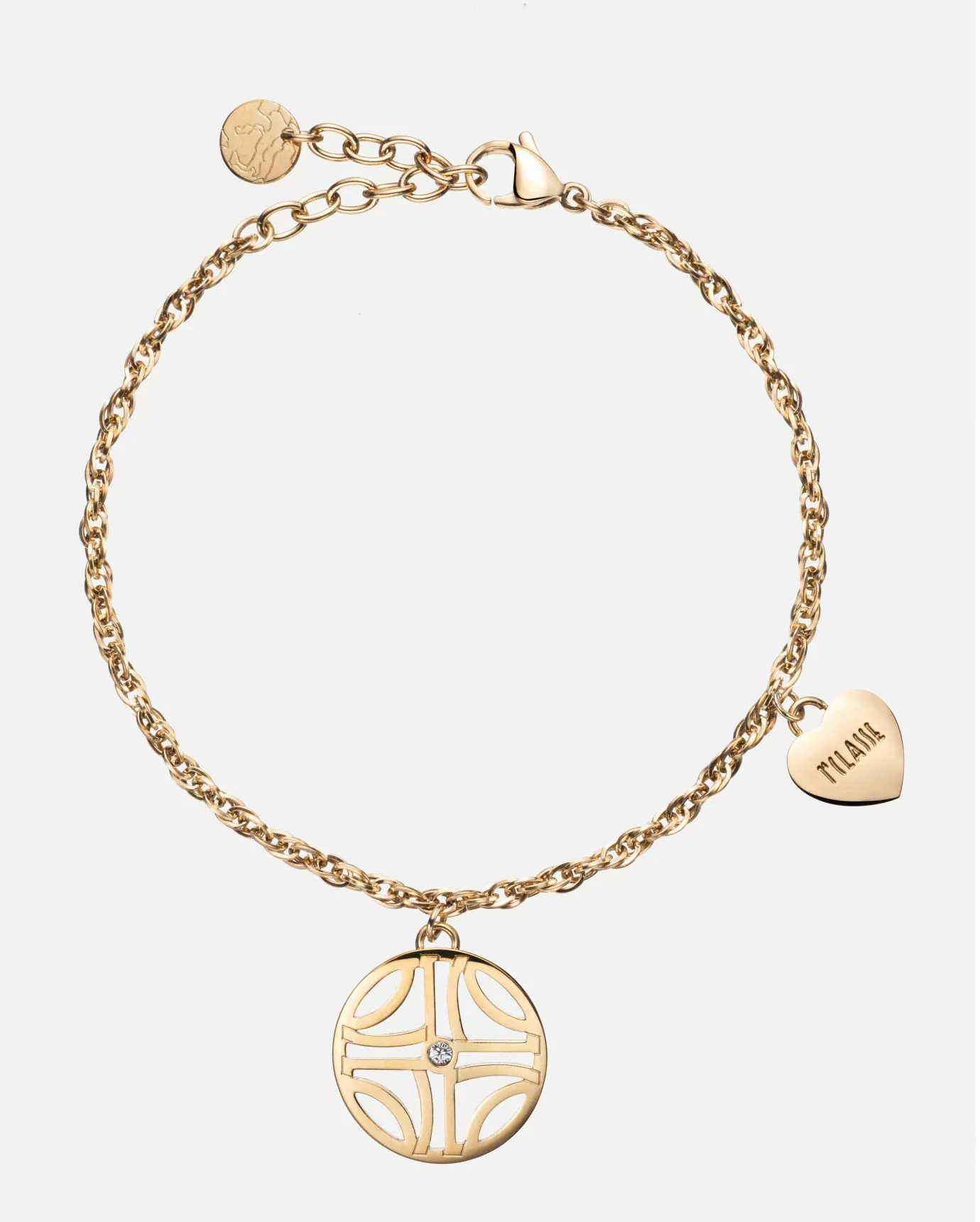 Alviero martini 1a classe La Croisette bracciale con pendente bagnato in oro