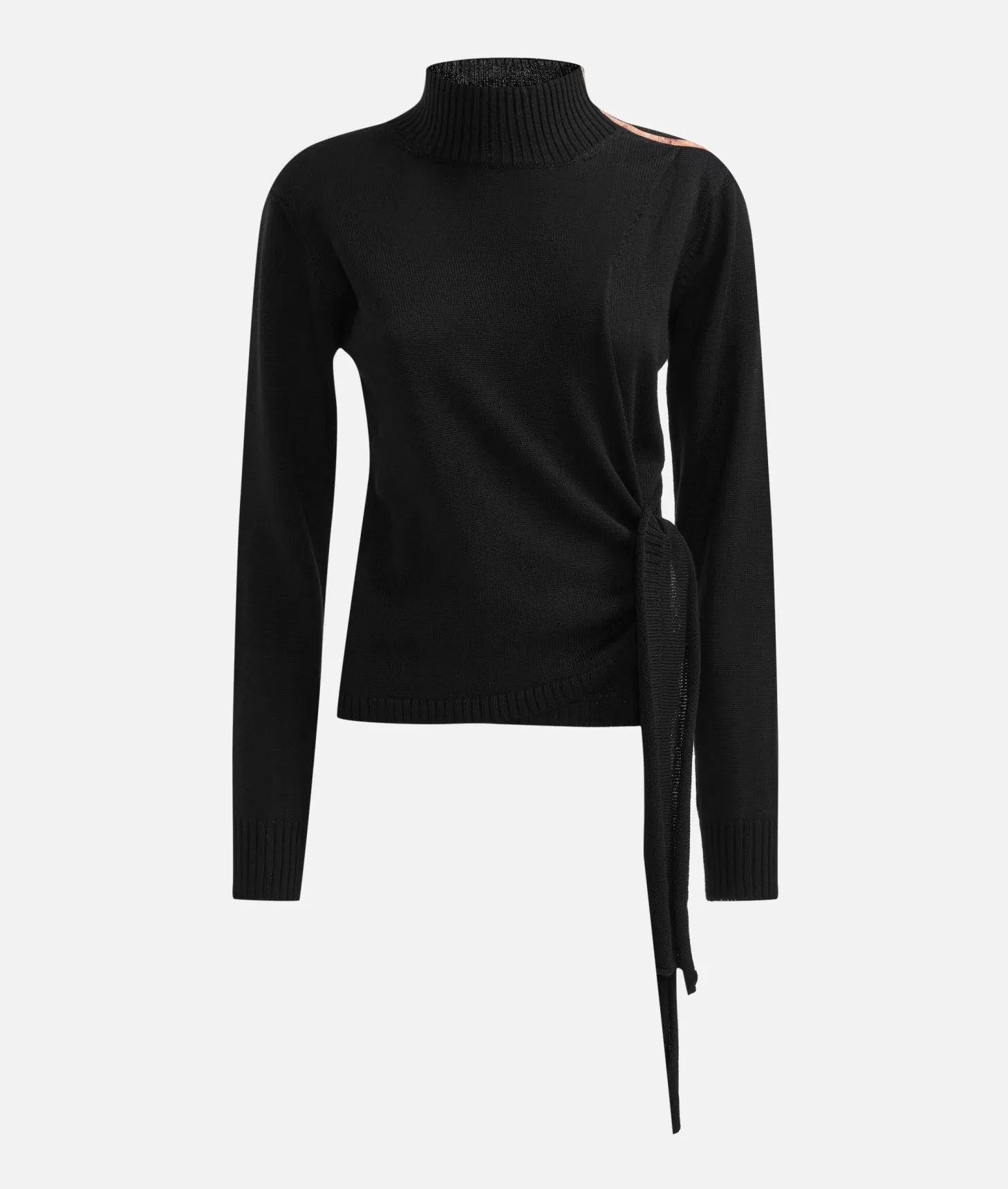 Alviero Martini 1a Classe Maglia Annodata In Filato Misto Lana Con Toppe Geo Classic Nera